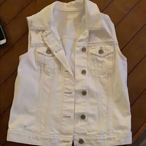 White Denim Gap Vest